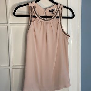 Express blush Pink Bead Embellished Cami sz M
